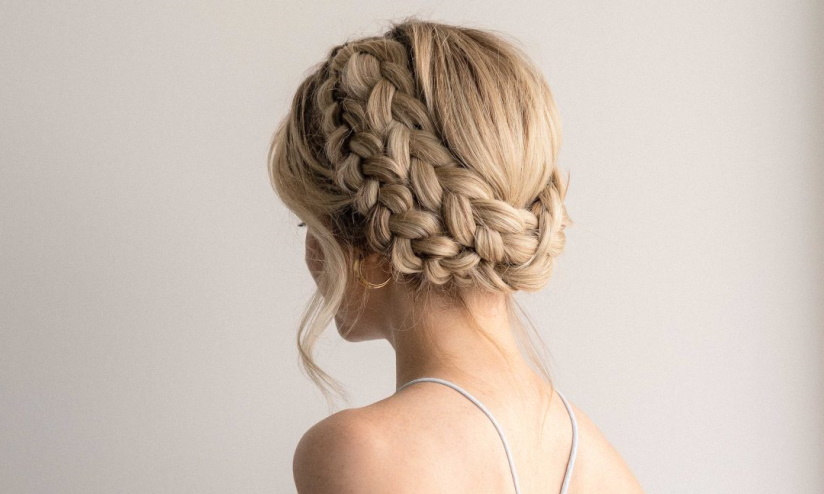 halo braid updo